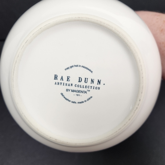 Rae Dunn HOT COCOA Pot LL Black Font White Ceramic Chocolate Bar RARE - Picture 7 of 10